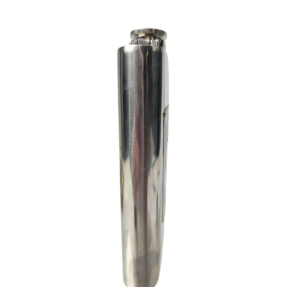 Chester Creek Polished Stainless Steel‎ 8 oz Hip Flask Model 26 Silver Twist Cap